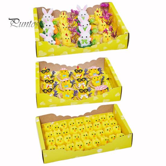 Пасхальный плюшевый цыпленок Желтый пушистый цыпленок Украшение Плюшевая игрушка Пасхальный цыпленок для детей Сделай сам Украшения для пасхальных яиц Наполнители для пасхальных корзин