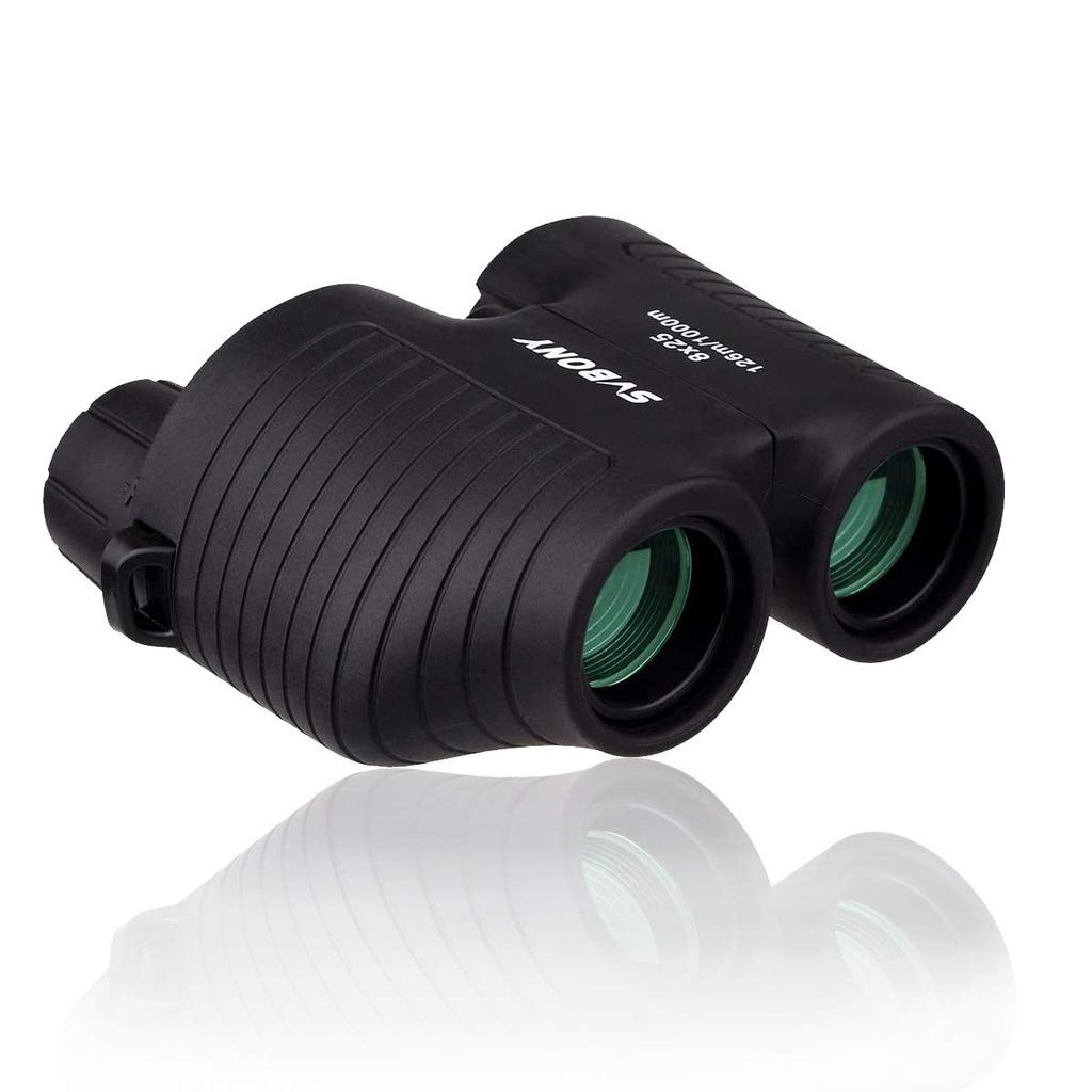Svbony SV10 Binoculars, 8x25mm, Lightweight, Autofocus, Porro-Style Telescope, Bak4 Prism, No Focusing Required, Portable, Glasses Compatible, for