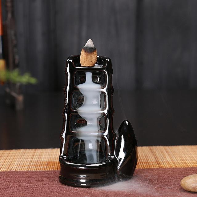 Creative Home Decor Backflow Stick Incense Burner Ceramic Censer Home Decoration Use In Home Teahouse Zen Yoga Decor -No Incense 7