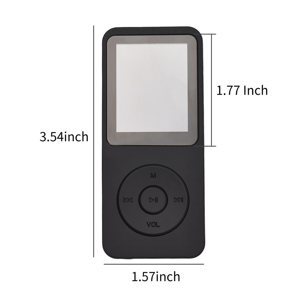 Портативный MP4-плеер с картой памяти емкостью 64 ГБ MP3-музыкальный проигрыватель 1,77-дюймовый ЖК-экран Видеоплеер Фото