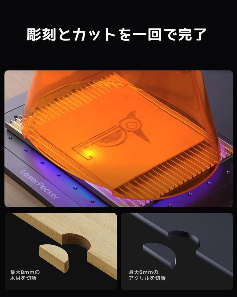 Лазерный гравировальный станок LaserPecker 4 для дома, обработка синим лазером и инфракрасным лазером, высокоскоростная пакетная гравировка, высокое разрешение 8k, 120 мм x 160 мм, подходит для