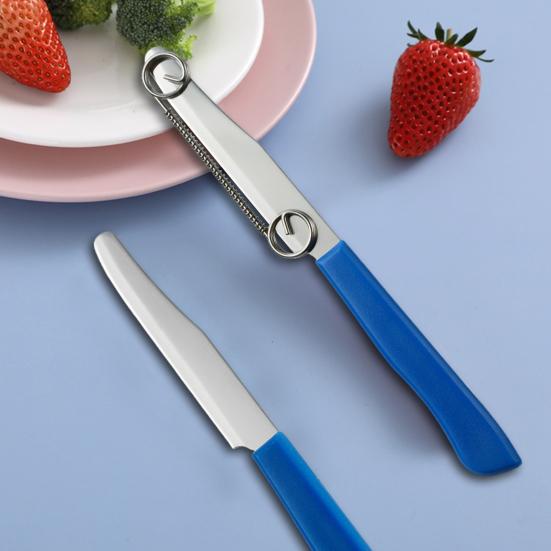 2 шт. Резак для фруктов Эффективная пружинная конструкция Регулируемая толщина нарезки Овощечистка для фруктов Нержавеющая сталь Картофелечистка Эргономичная ручка