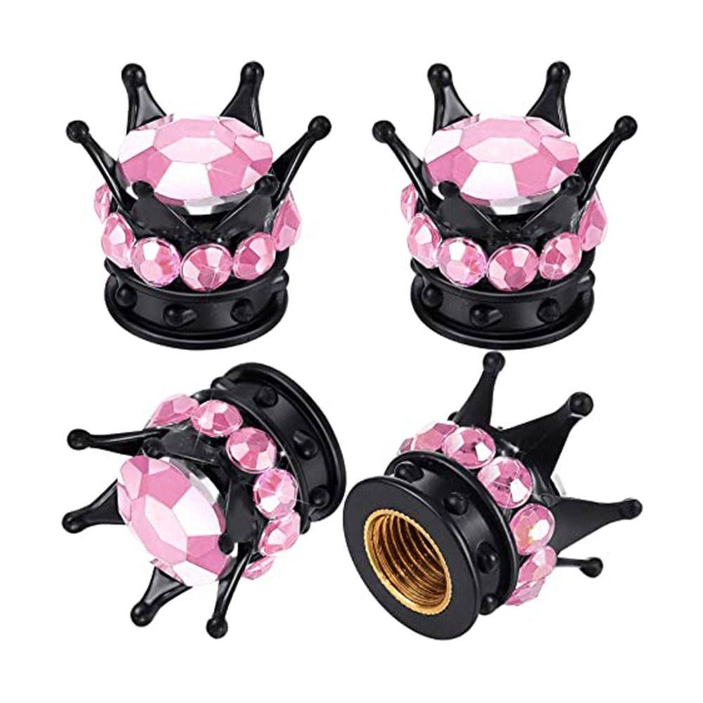 4 шт. корона с бриллиантами автомобильные колпачки для клапанов шин чехлы для автомобильных мотоциклов велосипедов воздушные чехлы авто герметичные стержни