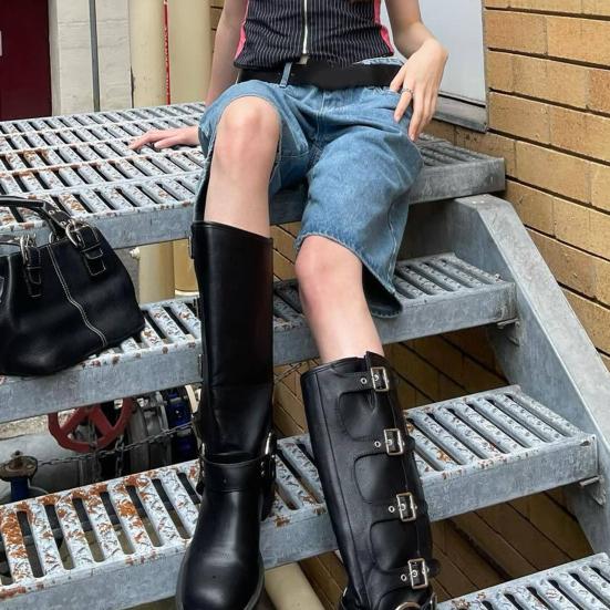 Женские джинсовые шорты длиной до колена с карманами, мешковатые джинсовые шорты-бермуды со средней посадкой, прямые джинсы, короткие брюки