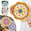 Yarn Crocheted Antique Style Fan Classical Weaving Fun Decorative Craft Fan  Girlfriend