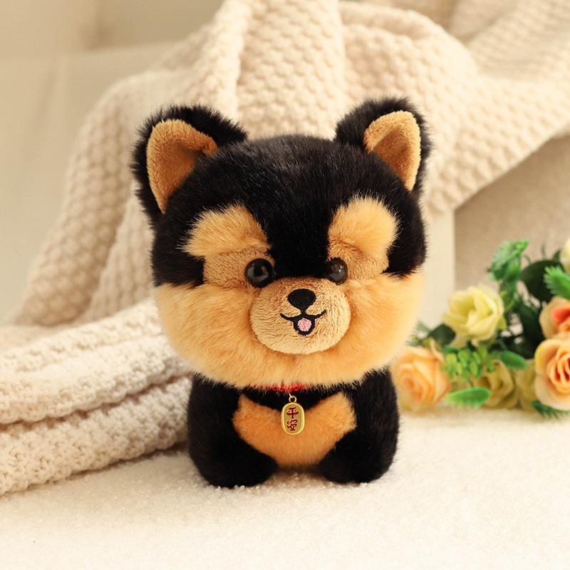 Adorable Lifelike Husky Corgi Yorkshire Plush Toys - Realistic Stuffed Puppy Doll Gift for Kids Christmas