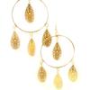 Les Trésors De Lily [L5220] - Golden 'Carmen' Designer Earrings