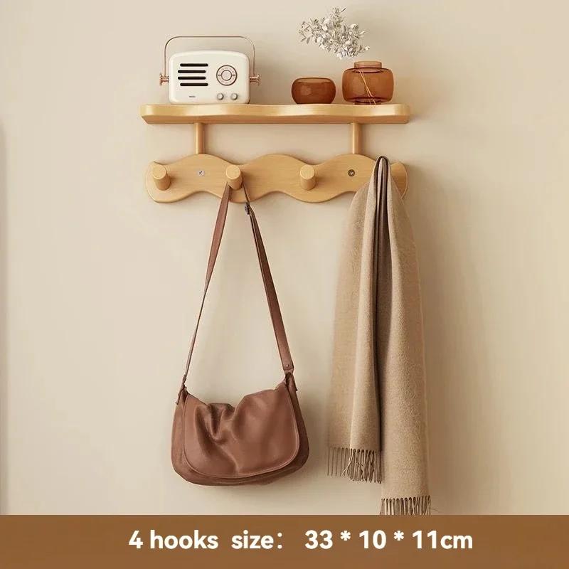 Настенные крючки для хранения одежды и шарфов, вешалка для пальто, рюкзака, ключей в прихожую, настенная плавающая полка