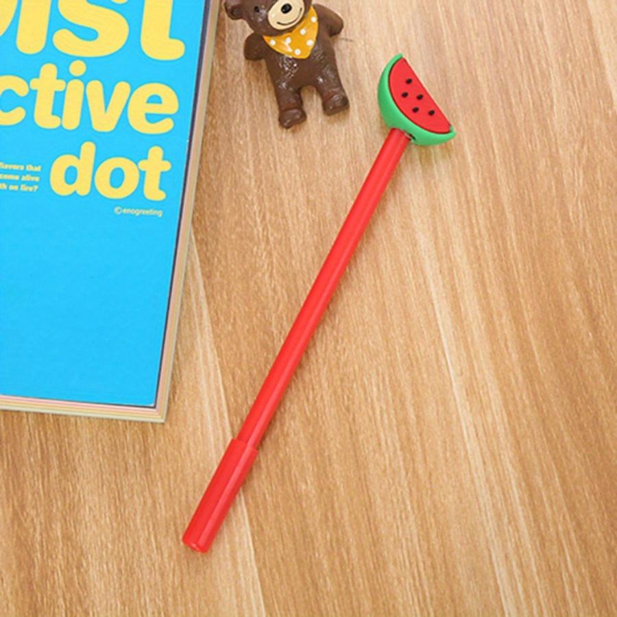 School Season 10pcs 0.5mm Cute Fruit Shape Gel Pen Creative Pen Cartoon Small Fresh Learning Stationery Water-based Signature Pen