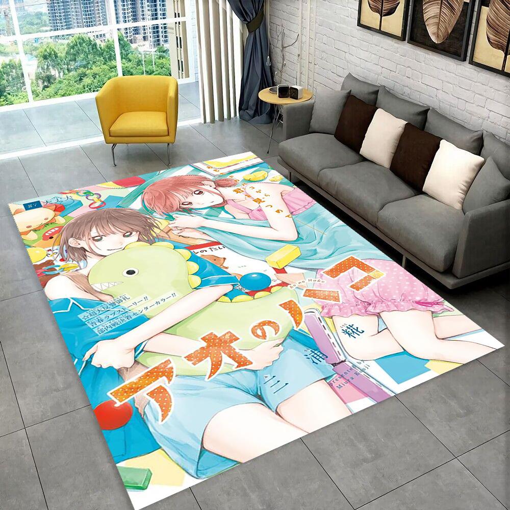 3D Cartoon Blue Box Ao No Hako Love Anime Hina Carpet Rug for Home Living Room Bedroom Sofa Doormat Decor,kid Non-slip Floor Mat