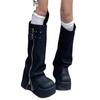 Женские высокие сапоги на платформе из кожи, модные туфли на высоком каблуке 2025 года, дизайнерские туфли на молнии до колена в готическом стиле, зимние мотоциклетные ботинки Mujer
