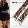 Новый нишевый дизайн, ремень из натуральной кожи с леопардовым узором, модный универсальный декоративный ремень для свитера или платья для женщин