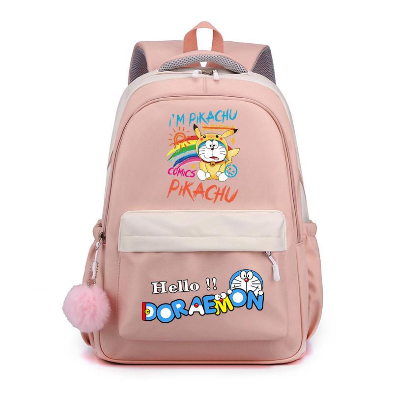 New Animation Peripheral Doraemon School Bag Backpack Cartoon Backpack Large Capacity Student School Bag Stationery