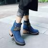 Модные джинсовые сапоги bota feminina ботильоны женские сапоги ковбойские джинсовые туфли на высоком каблуке сексуальные женские туфли женские сапогиrfg567