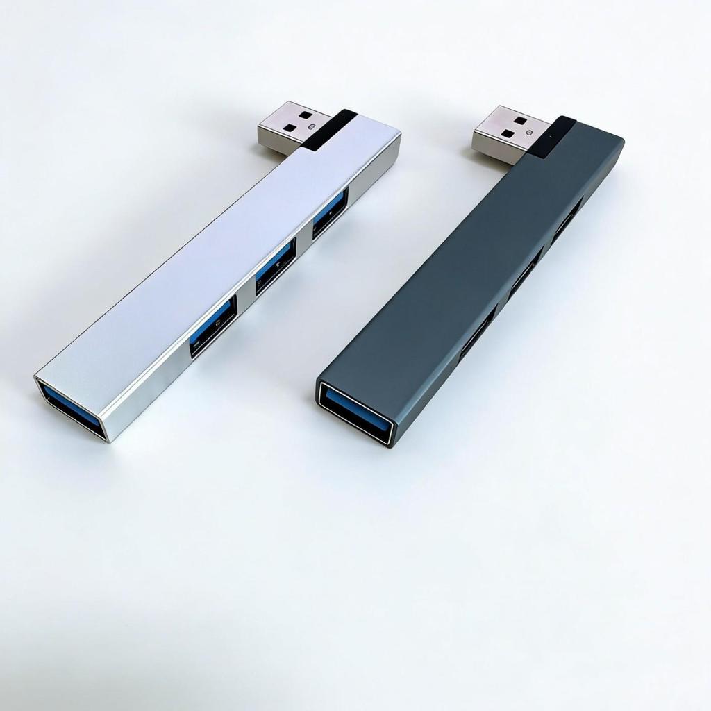USB 3.0 Алюминиевый Угловой 4-портовый Хаб для Ноутбука