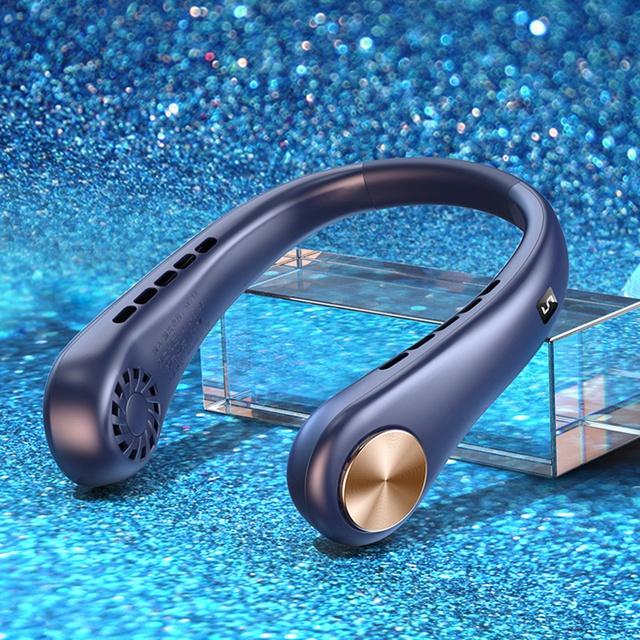 Новый 5-скоростной 4000 мАч подвесной шейный вентилятор беспроводной USB перезаряжаемый летний вентилятор для охлаждения на открытом воздухе носимый шейный ремешок безлистный спорт