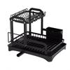 Double Layer Dish Drying Rack Maximizes Vertical Space Convenient for Home Kitchens Supplies and Small Restaurants