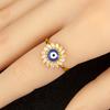 Nidin New Fashion 3 Styles Flower Shape Shiny Crystal Zircon Rings For Women Elegant Aesthetic Finger Jewelry Wedding Gifts