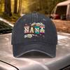 NANA Floral Heart Vintage Washed Baseball Cap Adjustable Hat for Weddings Festivals Travel Cycling Camping