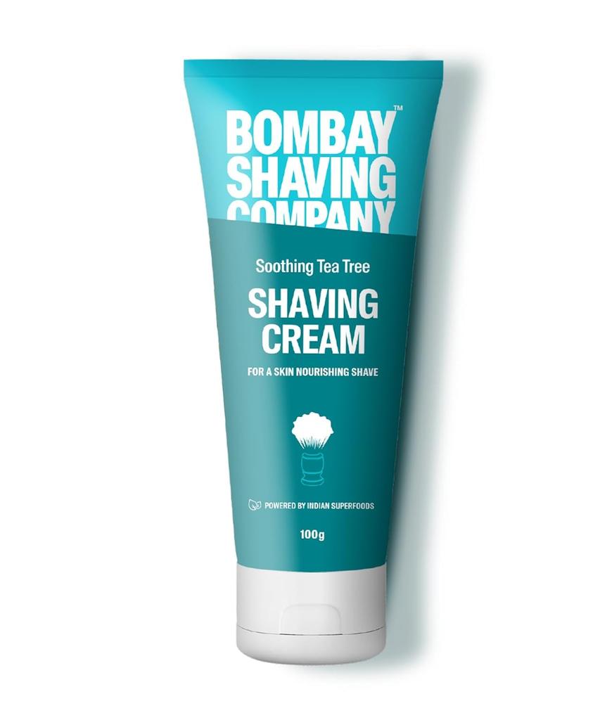 Крем для бритья Bombay Shaving Company с маслом чайного дерева, экстрактами алоэ вера и ментола, 100 г