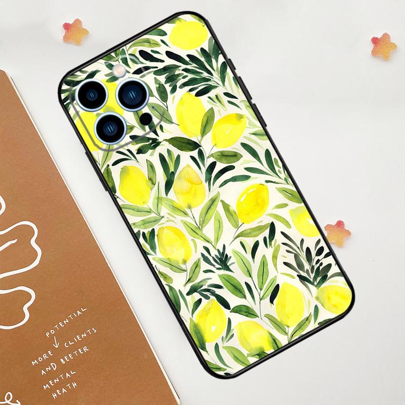 Чехол для телефона в виде лимона для iPhone 15 16 14 13 12 11 Pro Max Plus X XR XS 12 13 Mini Аксессуары для чехла
