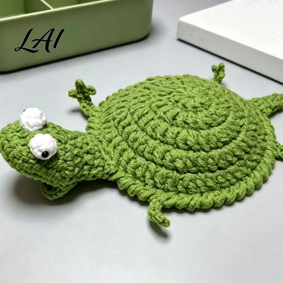 Craft Kit For Beginners Crochet Lizard Coaster Funny Handmade Animal Cup Mat 3D Knitted Colorful Coaster Drink for Desk Cute Heat Resistant