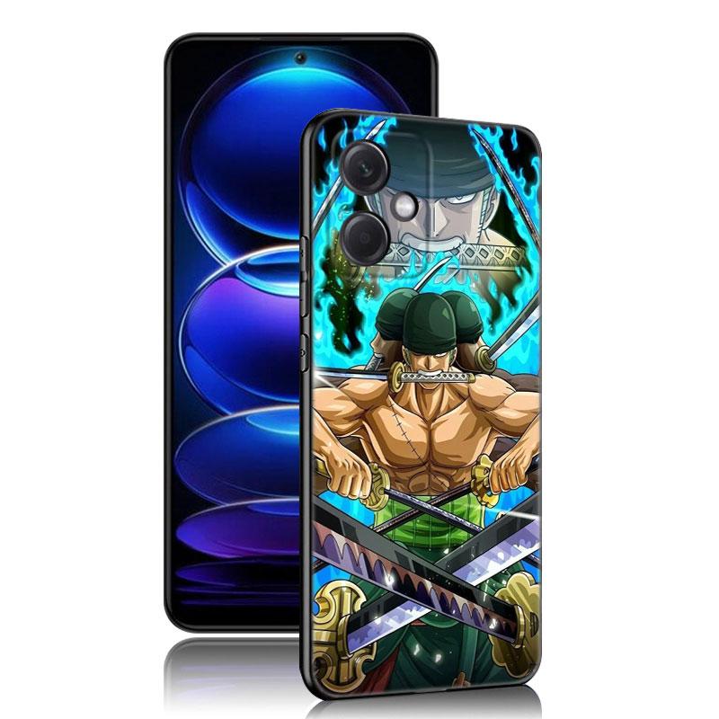 Anime Roronoa Zoro Black Silicone Phone Case For Xiaomi Redmi Note 10 11 11S 12 13 4G 8 9 11T Pro 5G Plus 8T 9S 10S 12S