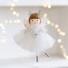 Plush Toys Christmas Hanging Decorations Pink White Xmas Tree Ornaments Hanging Pendants Doll