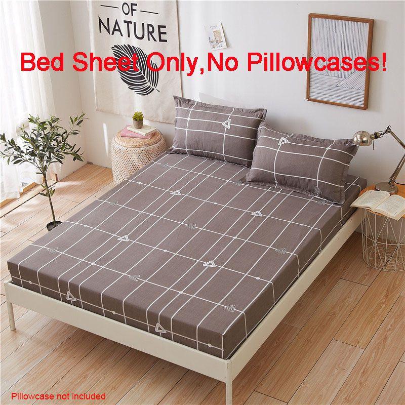 Sheet Bed Fitted Cover Without Pillowcase Floral Printed Single King Double