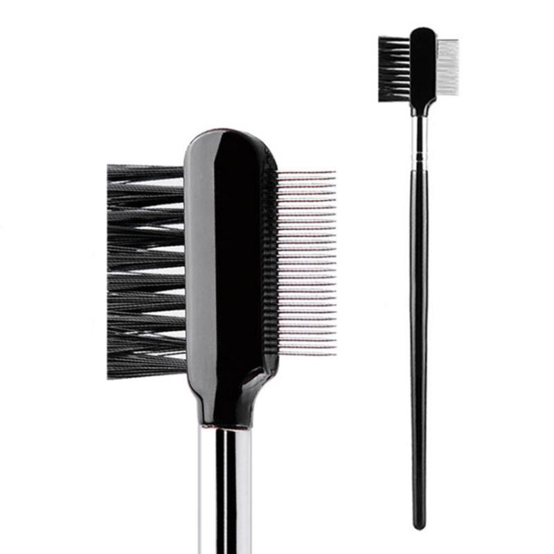 Eyebrow Comb Eyelash Brush Steel Teeth Dual-Comb Extension Brush Metal Comb