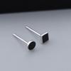 Men's Minimalist 925 Sterling Silver Needle Stud Earrings - Cold Style with Petite Design