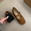 Fashion SUOJIALUN 2025 New Brand Women Flat Shoes Fashion Round Toe Mary Jane Shoes Soft Flat Heel Ladies Elegant Dress Single Shoes