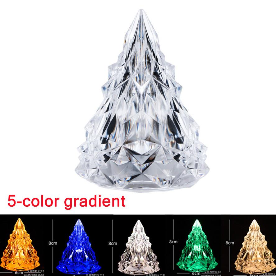 Креативная настольная лампа в форме рождественской елки с кристаллами и бриллиантами, настольная лампа, мини-ночник, свеча, атмосфера, ночник