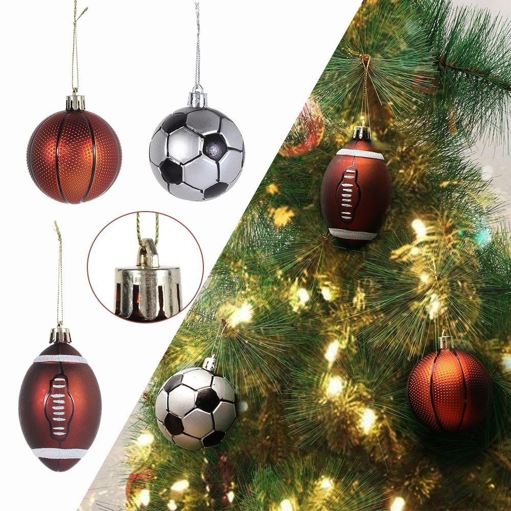 6Pcs Plastic Christmas Tree Ornament 6cm Electroplated Ball Christmas Decorations