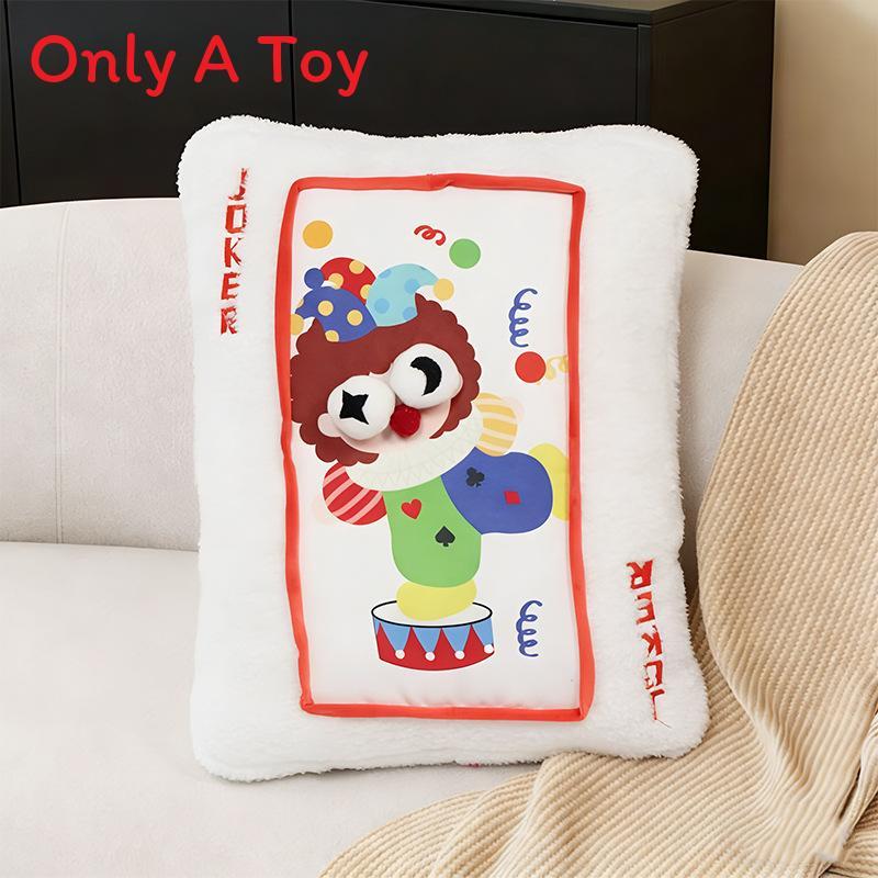 Plush Embroidered Playing Card Pillow Cushion Gift For Friends And Kids