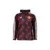 Adidas Manchester United Football Series Striped Print Sports Casual Hooded Jacket Men Jackets Purple Red GR3872