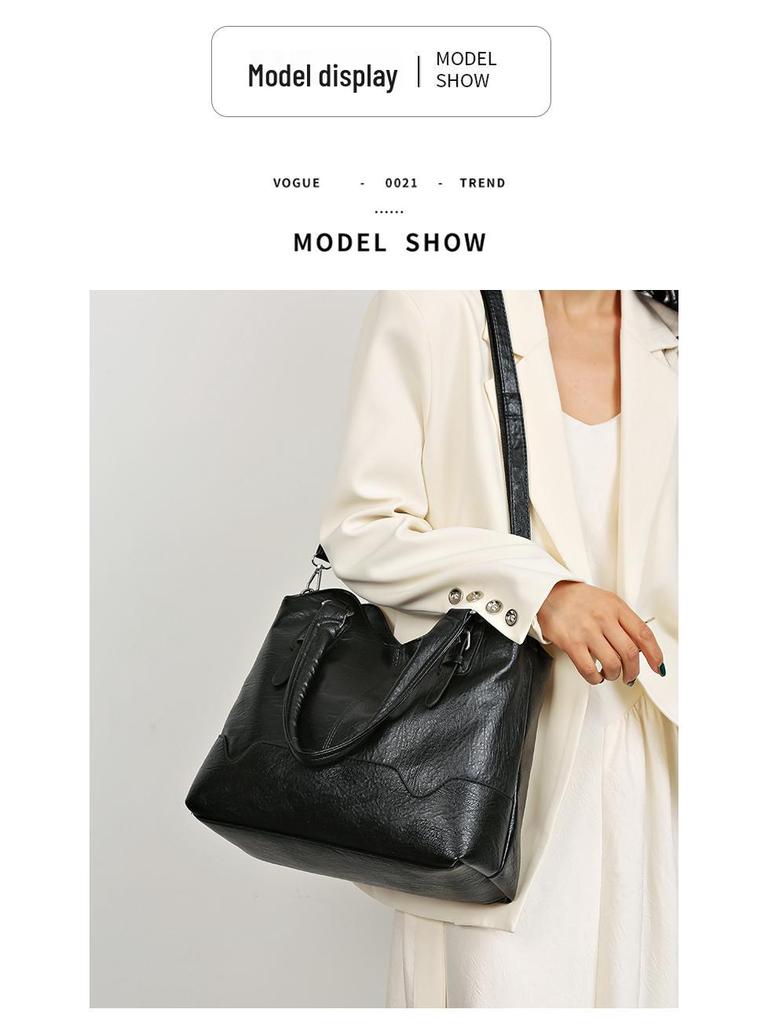 Весенняя женская большая ретро универсальная сумка-тоут - европейский и американский стиль, сумка через плечо/кроссбоди