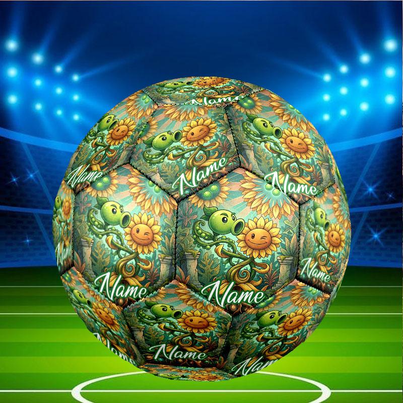 Custom Name Personalized Plants vs. Zombies Print Size 5 Soccer Ball Training & Match Football, for Team, Kicking, Gift for Football Enthusiasts
