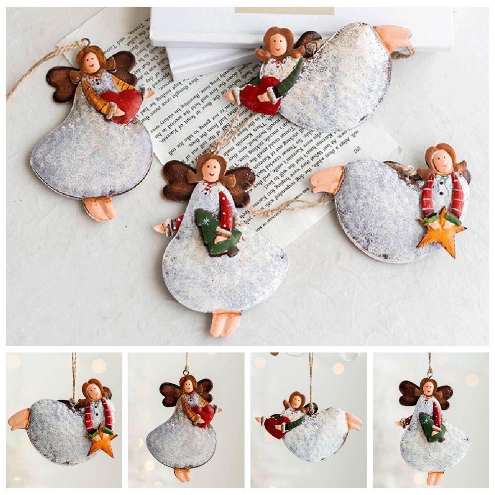 Festival Accessories Drop Ornament Christmas Angel Pendant Hanging Decorations White Dress Girl