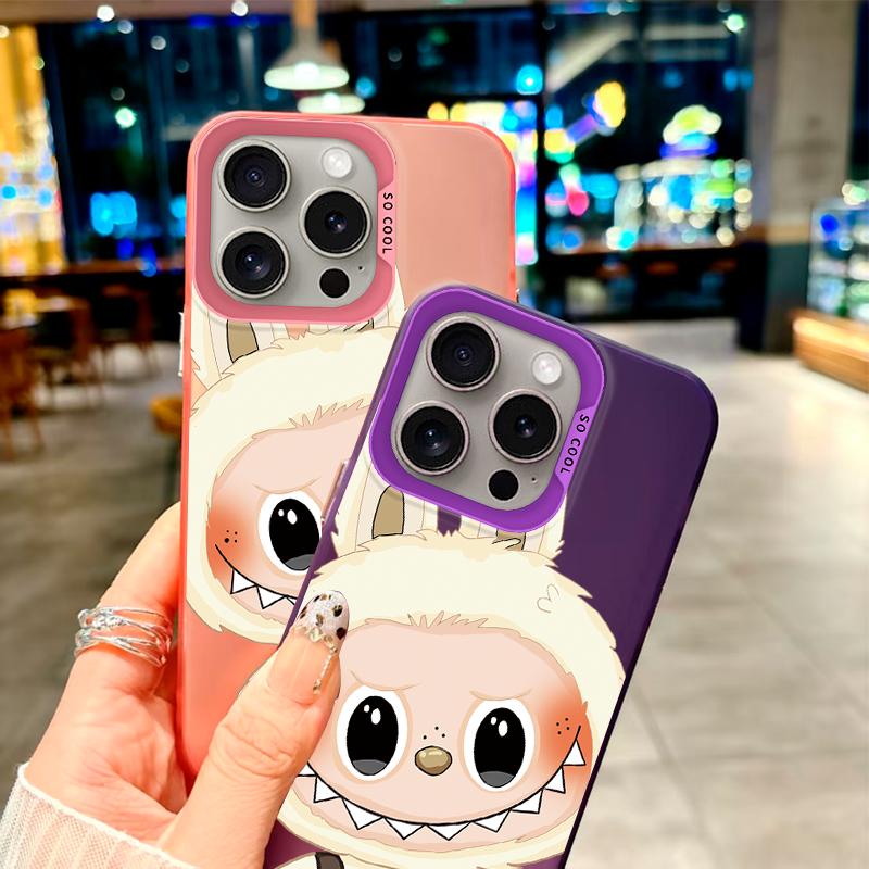 Модный чехол Labubu «Очаровательный рабочий стиль» для серий Oppo/Realme. Oppo A12, A1 Pro, A16K, Reno6 Lite, A3x, A32, A58, A17, Realme 7i, 9i, V23, C15...