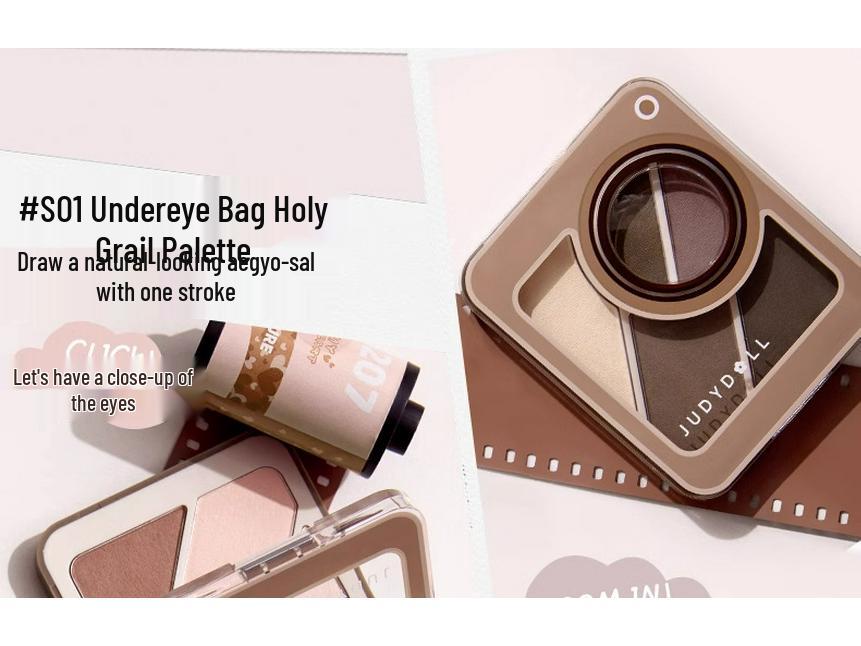 Палетка для бровей и теней 2-в-1 Judydoll с контуром, хайлайтером и средством для осветления области под глазами