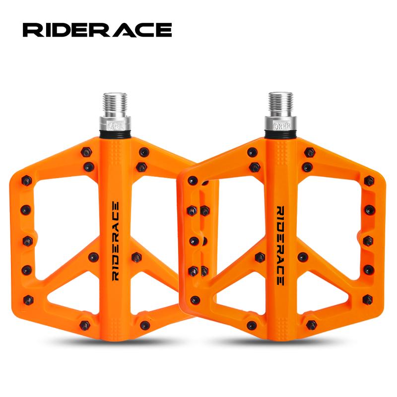 Bike Pedals Nylon Sealed Bearings Road BMX MTB Mountain Bicycle Wide Flat Platform Ultralight 9/16 Inch Non-Slip Cycling Parts