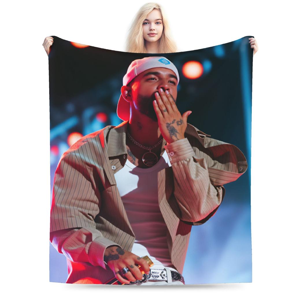 Maluma Singer Soft Warm Blankets Students Plush Bedding Throws Graphic Bedroom Flannel Bedspread Sofa Bed Cover