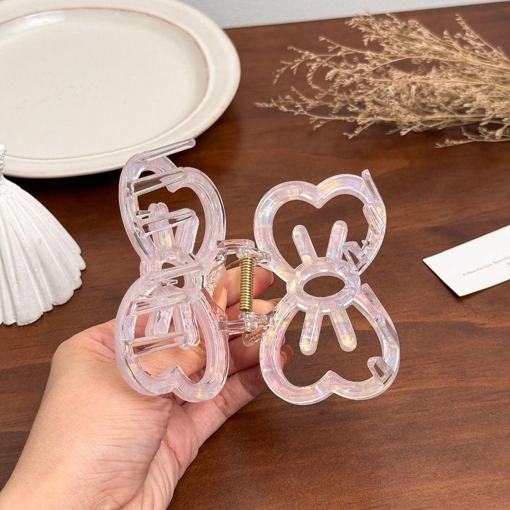 Hollow Out Acetic Acid Barrettes Korean Style Geometry Hair Claw Bow Hair Carb Clip Daily