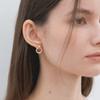 Halden Hanging Ring Earrings (E024_gold)
