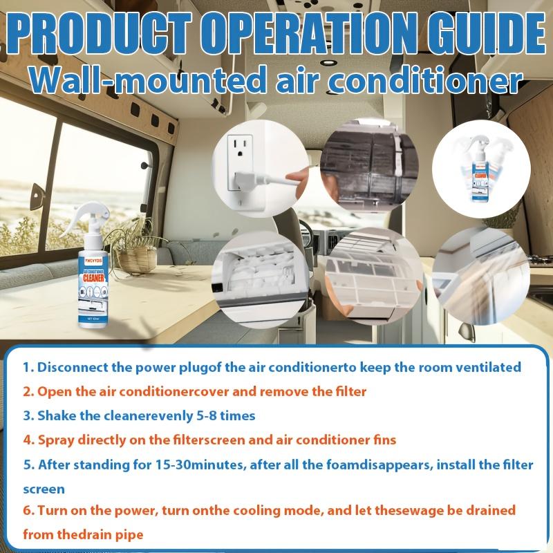 YWCYYDIS 120ml Home Air Conditioner Cleaner Multipurpose No Washing Foaming Cleaning Agent Powerful Cleaning for Car Fan Blades