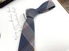 Men'S And Women'S Japanese Retro British 6Cm Narrow Tie Coffee Color Gray Blue Casual Grid, Get Married At Work