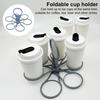 6-Cup Foldable Coffee Carriers Portable Drink Holder Tray with Handle Universal Cup Holder for Parties Camping Beverages