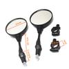 1 Pair Universal Motorcycle Scooter Aluminum Alloy Handlebar Collapsible Round Shape Rearview Side Mirror Base Modified
