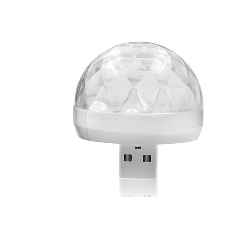 USB светодиодный декор интерьера автомобиля, цифровой RGB светодиодный музыкальный красочный эффект волшебного шара, MP3, дискотека, диджей, сценический свет